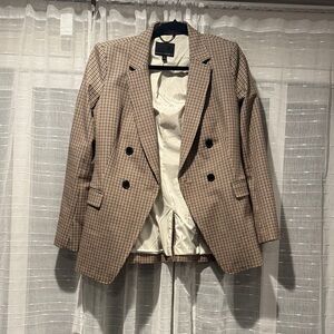 Banana Republic Black and Cream Blazer